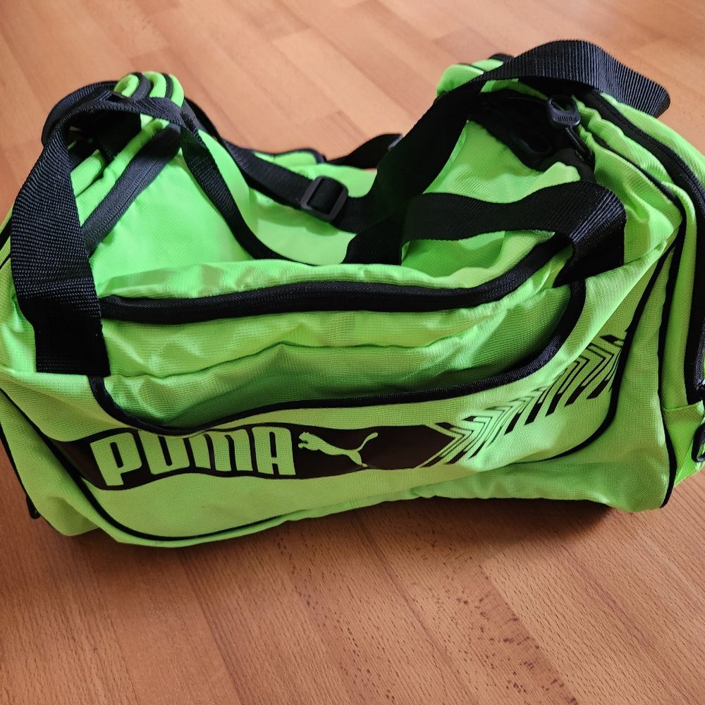 PUMA Neon Green Gym Bag Duffel Bag